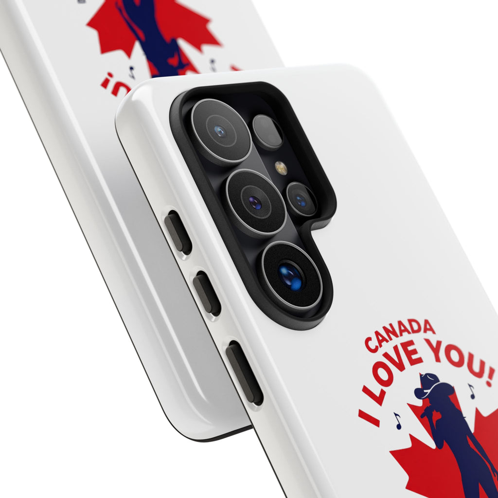 Canada I Love You Phone Case — Maple Leaf Singing Moose Patriotic iPhone Cover