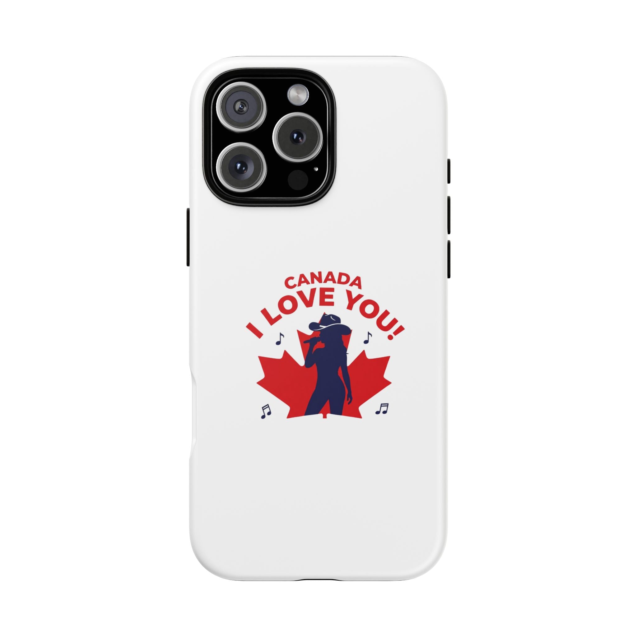 Canada I Love You Phone Case — Maple Leaf Singing Moose Patriotic iPhone Cover