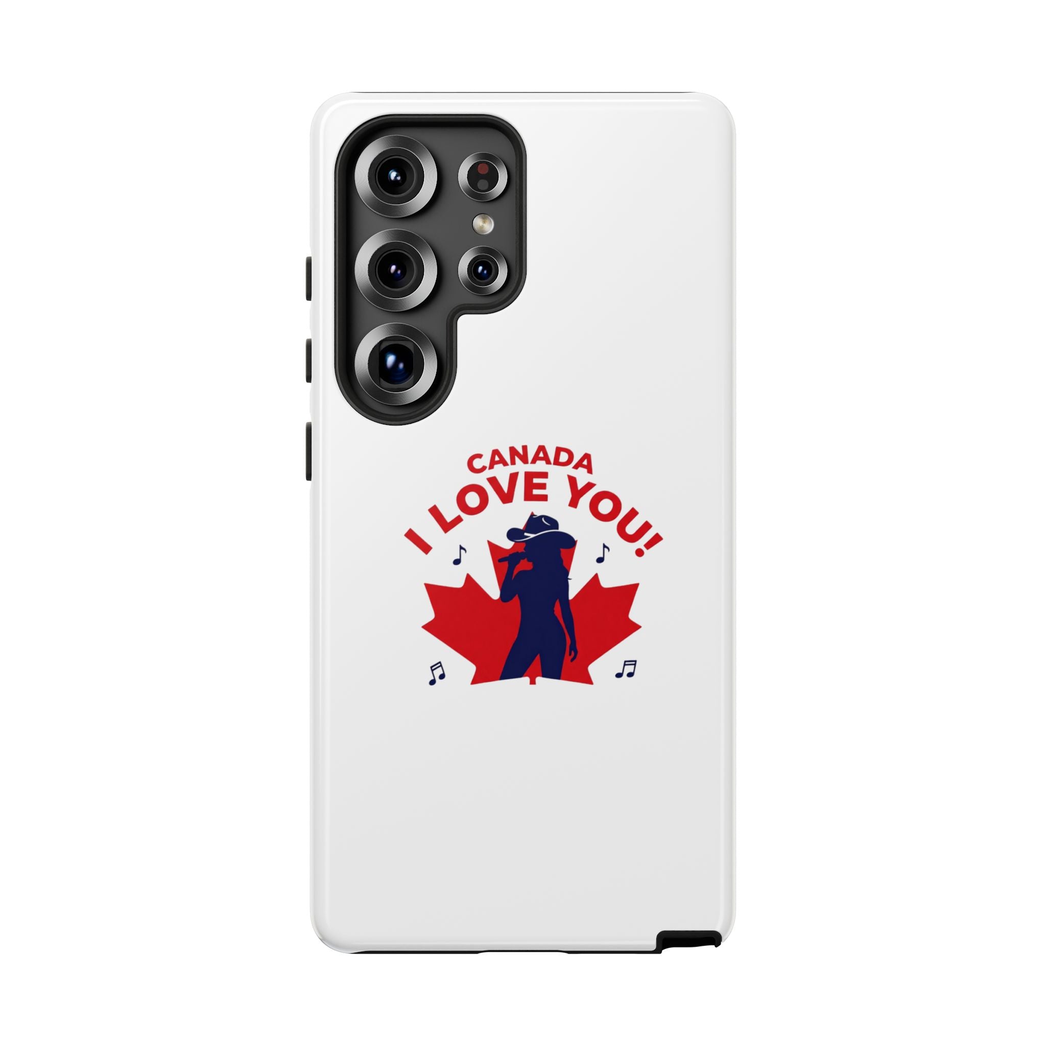 Canada I Love You Phone Case — Maple Leaf Singing Moose Patriotic iPhone Cover