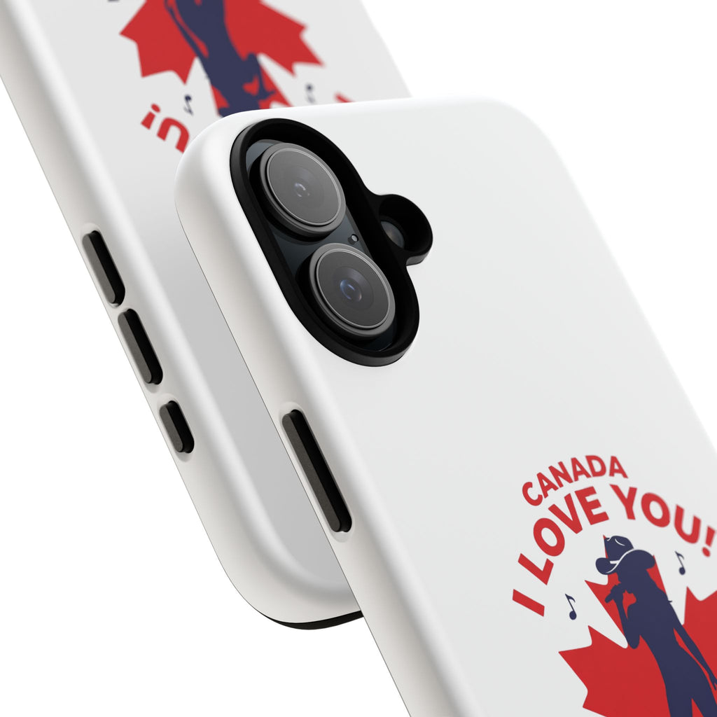Canada I Love You Phone Case — Maple Leaf Singing Moose Patriotic iPhone Cover