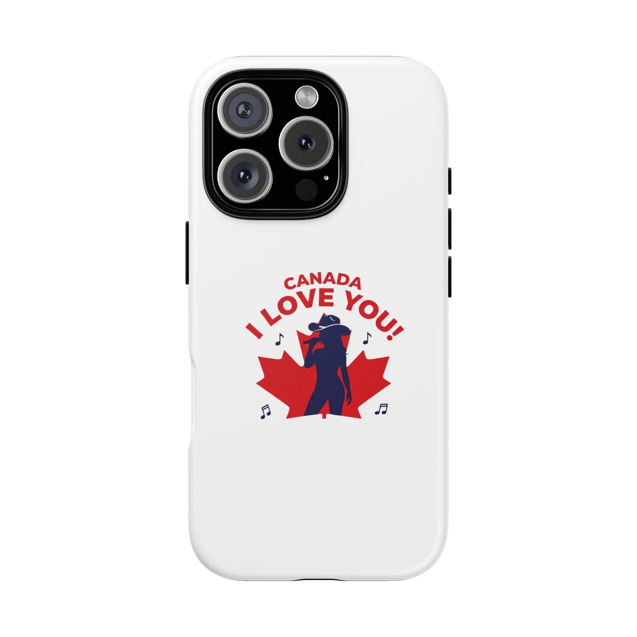 Canada I Love You Phone Case — Maple Leaf Singing Moose Patriotic iPhone Cover