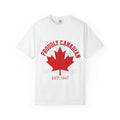 T-shirt Feuille d'érable canadienne — « Fièrement canadien » ÉTAB. 1867