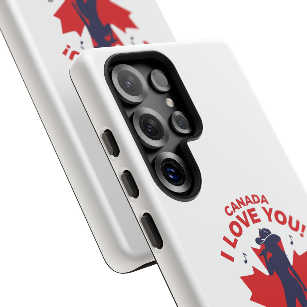 Canada I Love You Phone Case — Maple Leaf Singing Moose Patriotic iPhone Cover