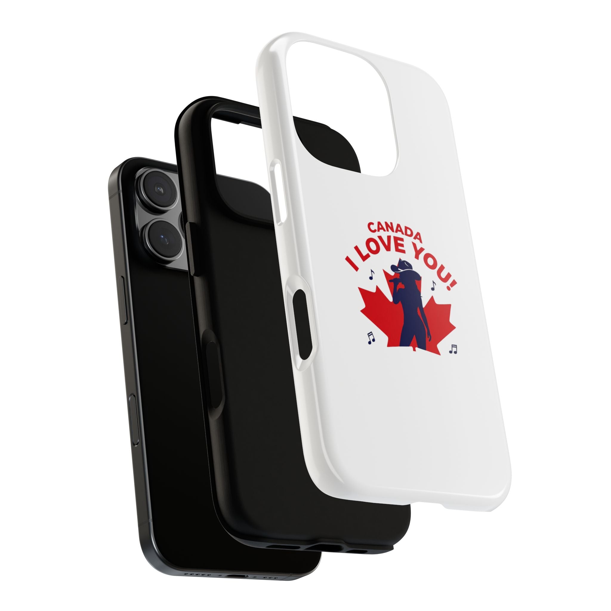 Canada I Love You Phone Case — Maple Leaf Singing Moose Patriotic iPhone Cover