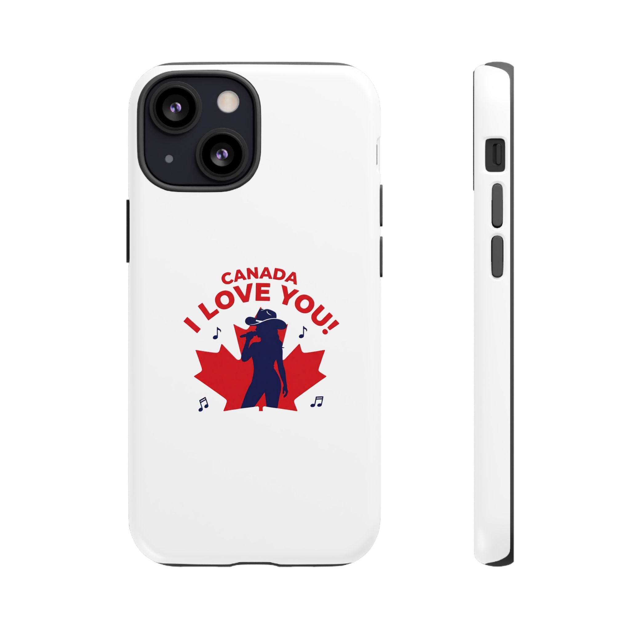 Canada I Love You Phone Case — Maple Leaf Singing Moose Patriotic iPhone Cover