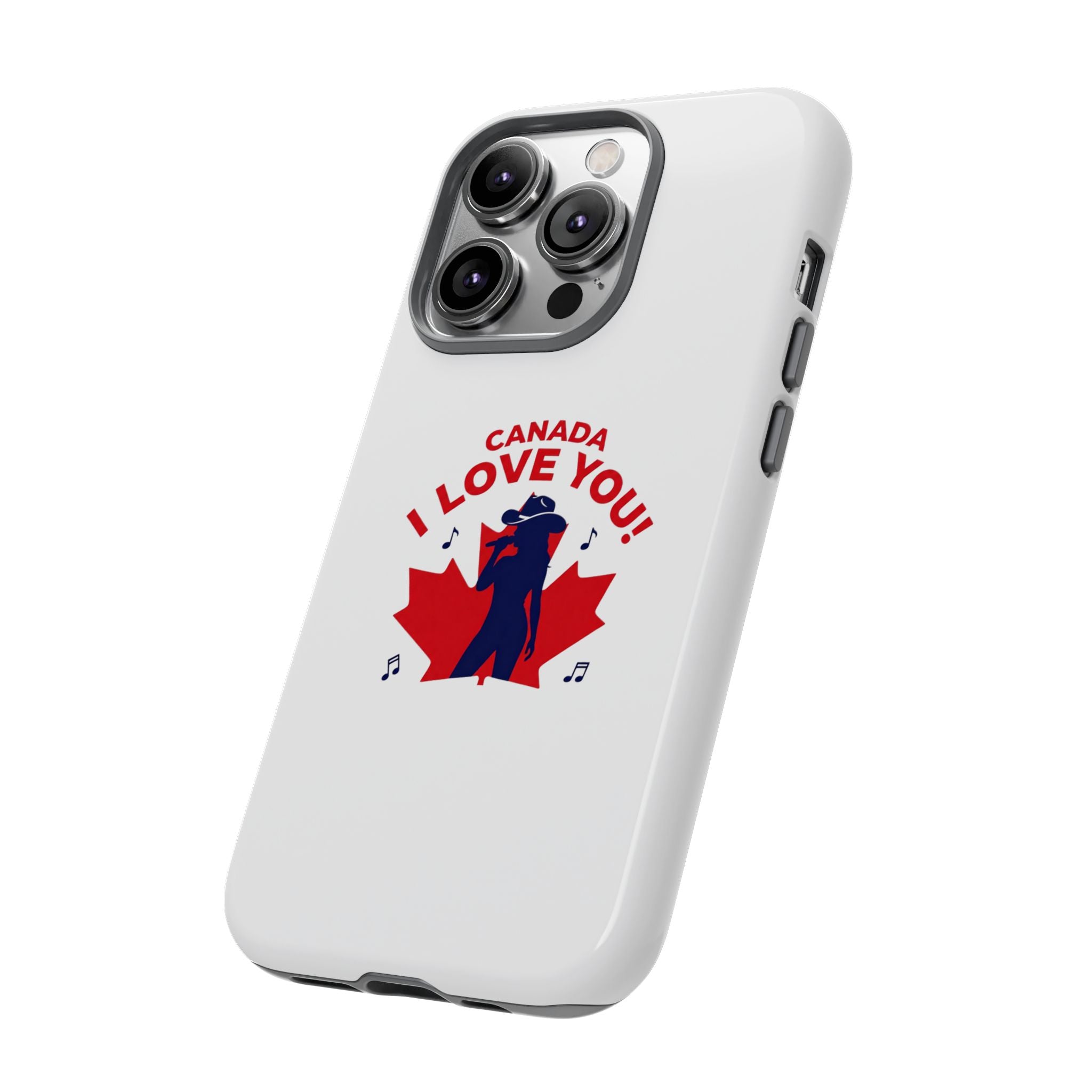 Canada I Love You Phone Case — Maple Leaf Singing Moose Patriotic iPhone Cover