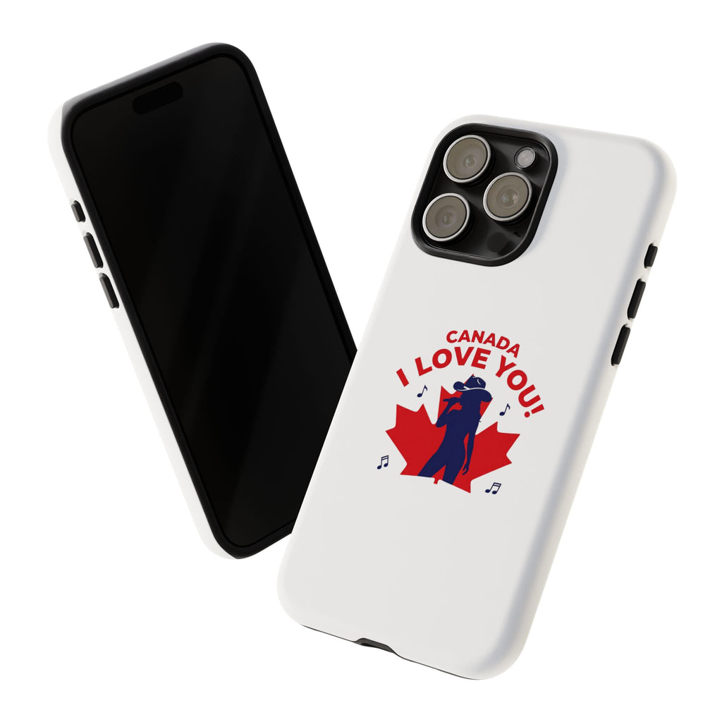 Canada I Love You Phone Case — Maple Leaf Singing Moose Patriotic iPhone Cover