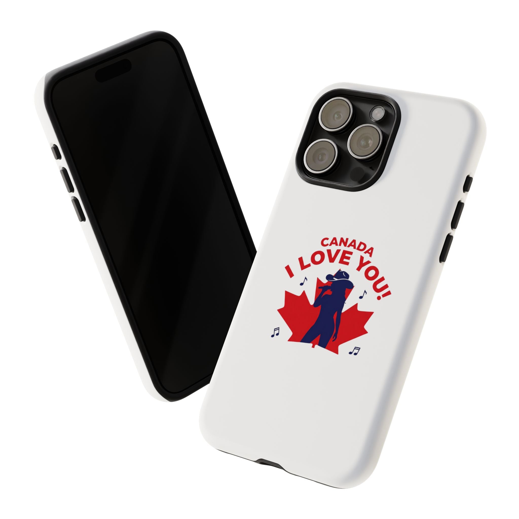 Canada I Love You Phone Case — Maple Leaf Singing Moose Patriotic iPhone Cover