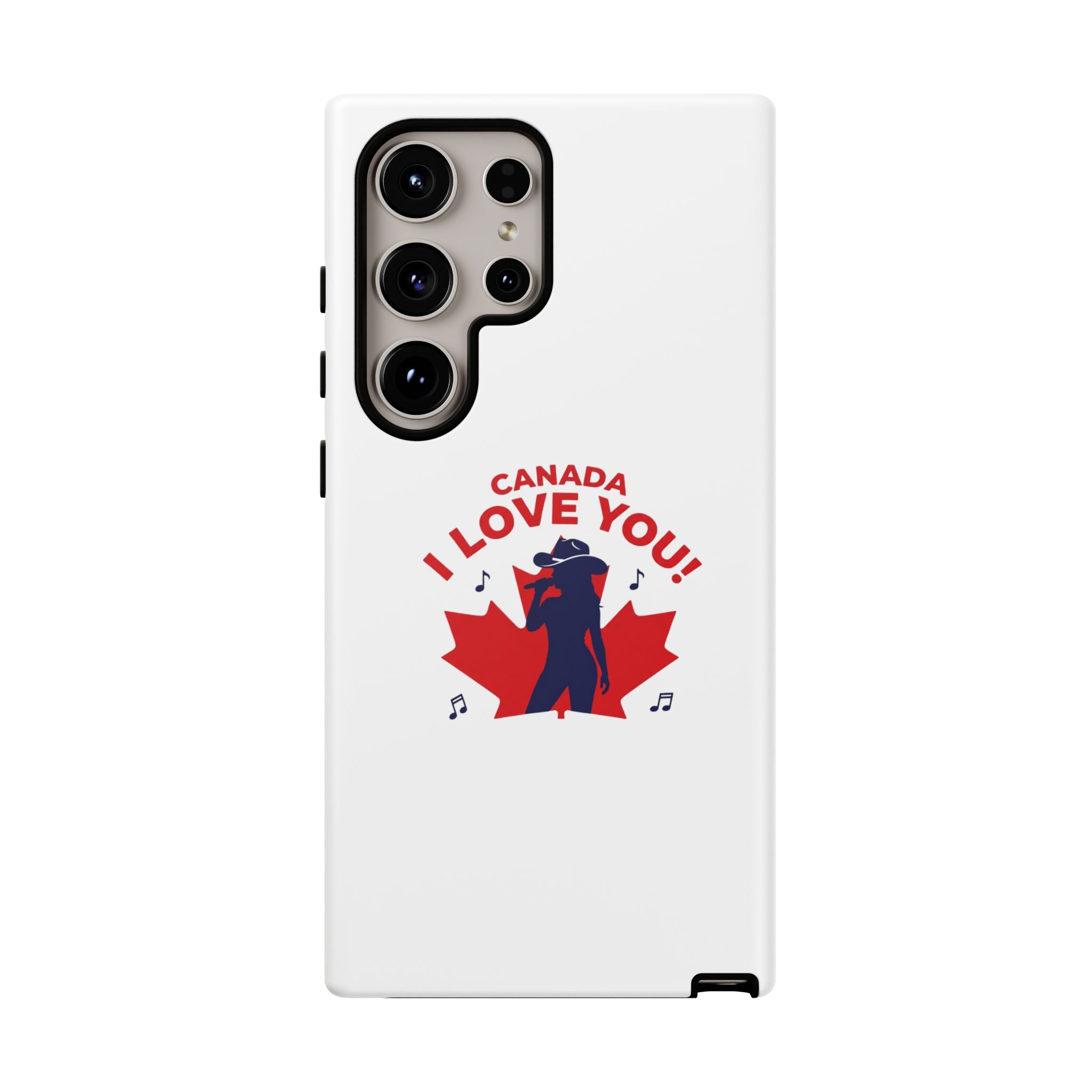 Canada I Love You Phone Case — Maple Leaf Singing Moose Patriotic iPhone Cover