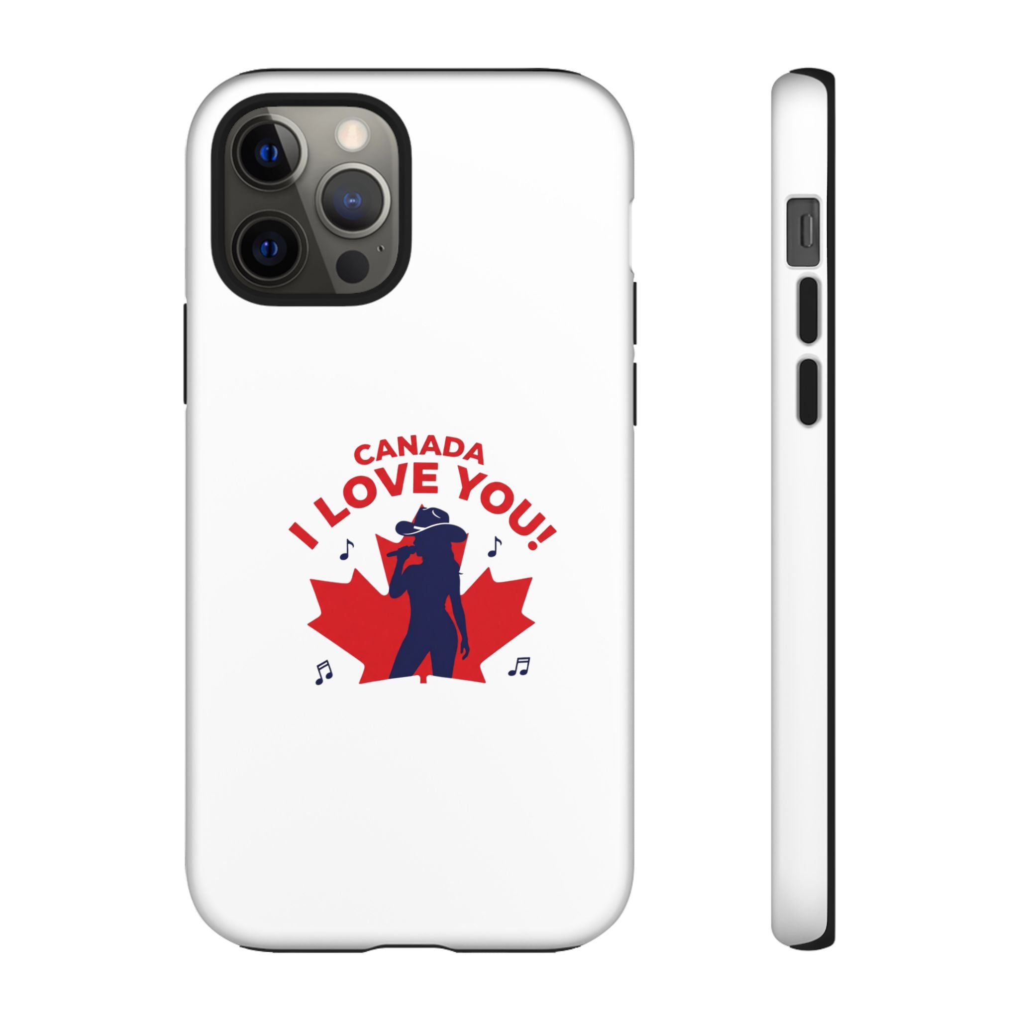 Canada I Love You Phone Case — Maple Leaf Singing Moose Patriotic iPhone Cover