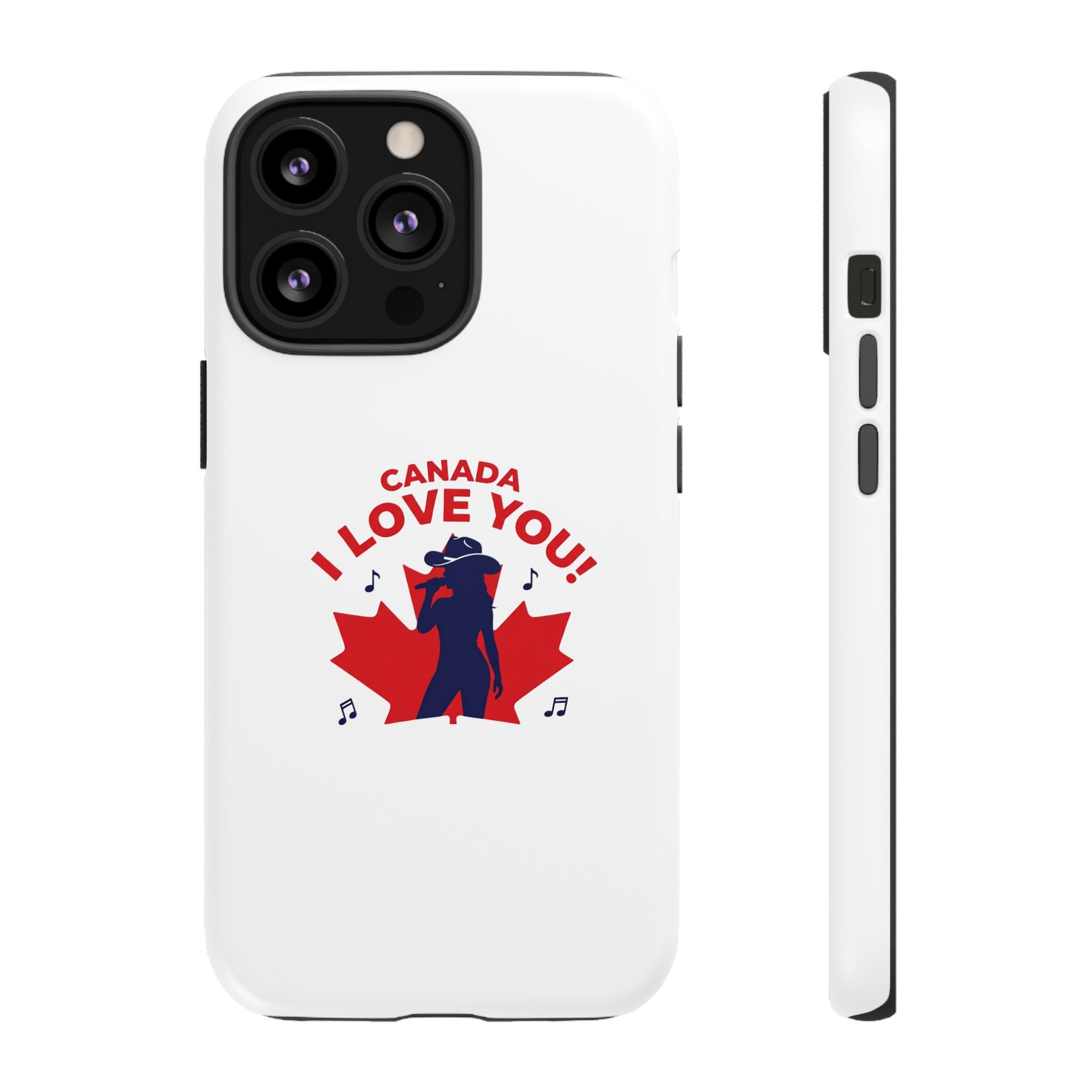 Canada I Love You Phone Case — Maple Leaf Singing Moose Patriotic iPhone Cover