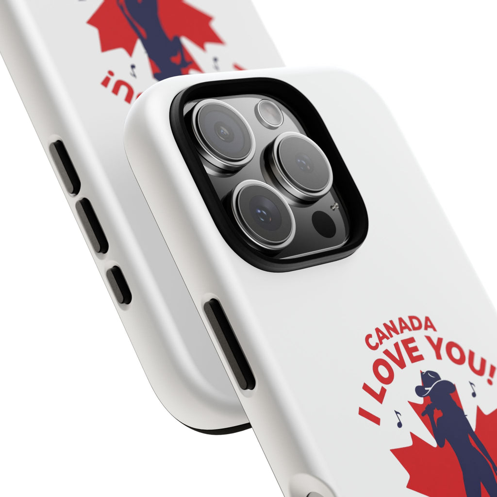 Canada I Love You Phone Case — Maple Leaf Singing Moose Patriotic iPhone Cover