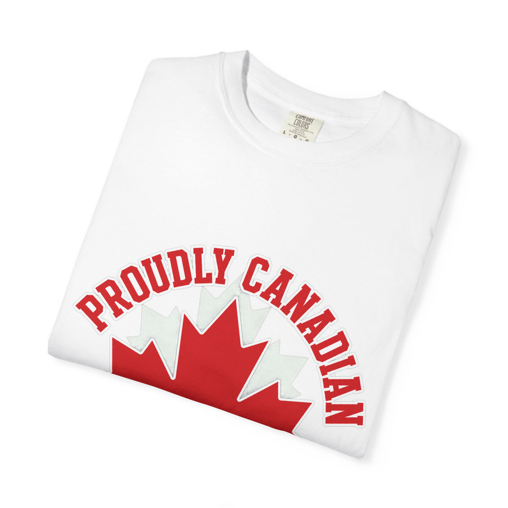 T-shirt Feuille d'érable canadienne — « Fièrement canadien » ÉTAB. 1867