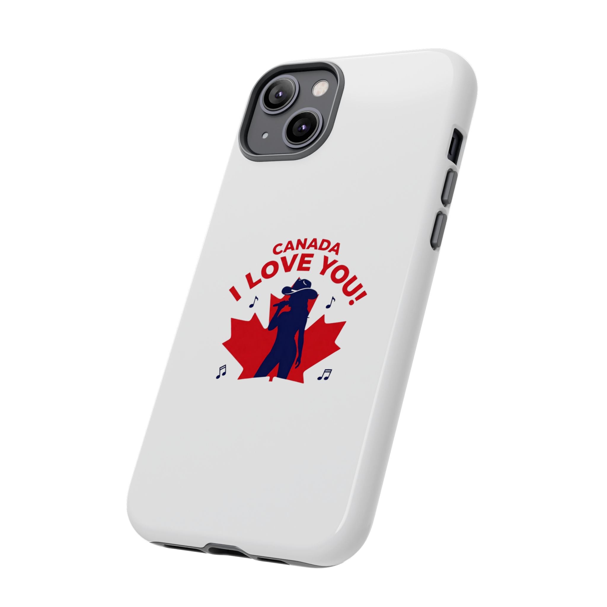 Canada I Love You Phone Case — Maple Leaf Singing Moose Patriotic iPhone Cover