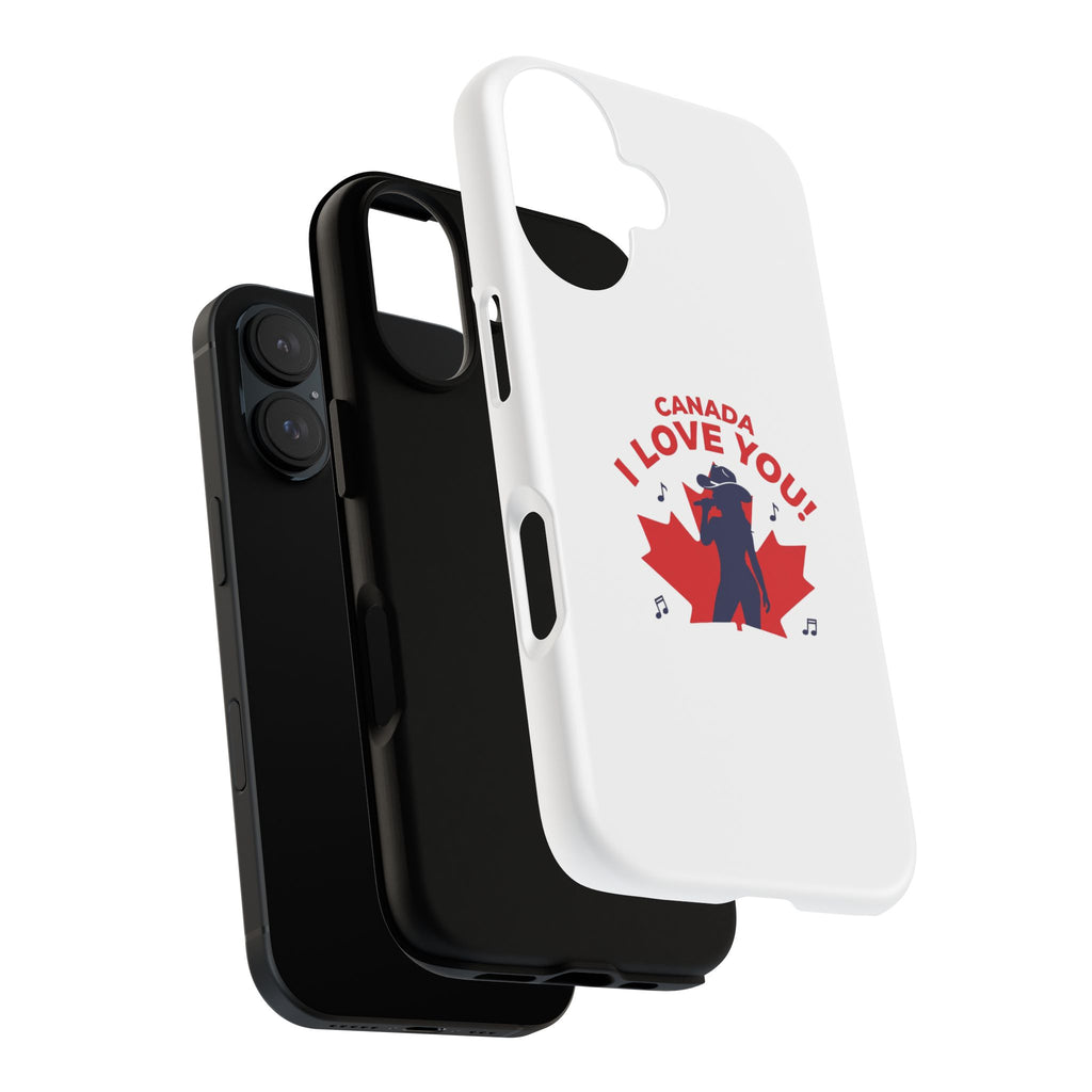 Canada I Love You Phone Case — Maple Leaf Singing Moose Patriotic iPhone Cover