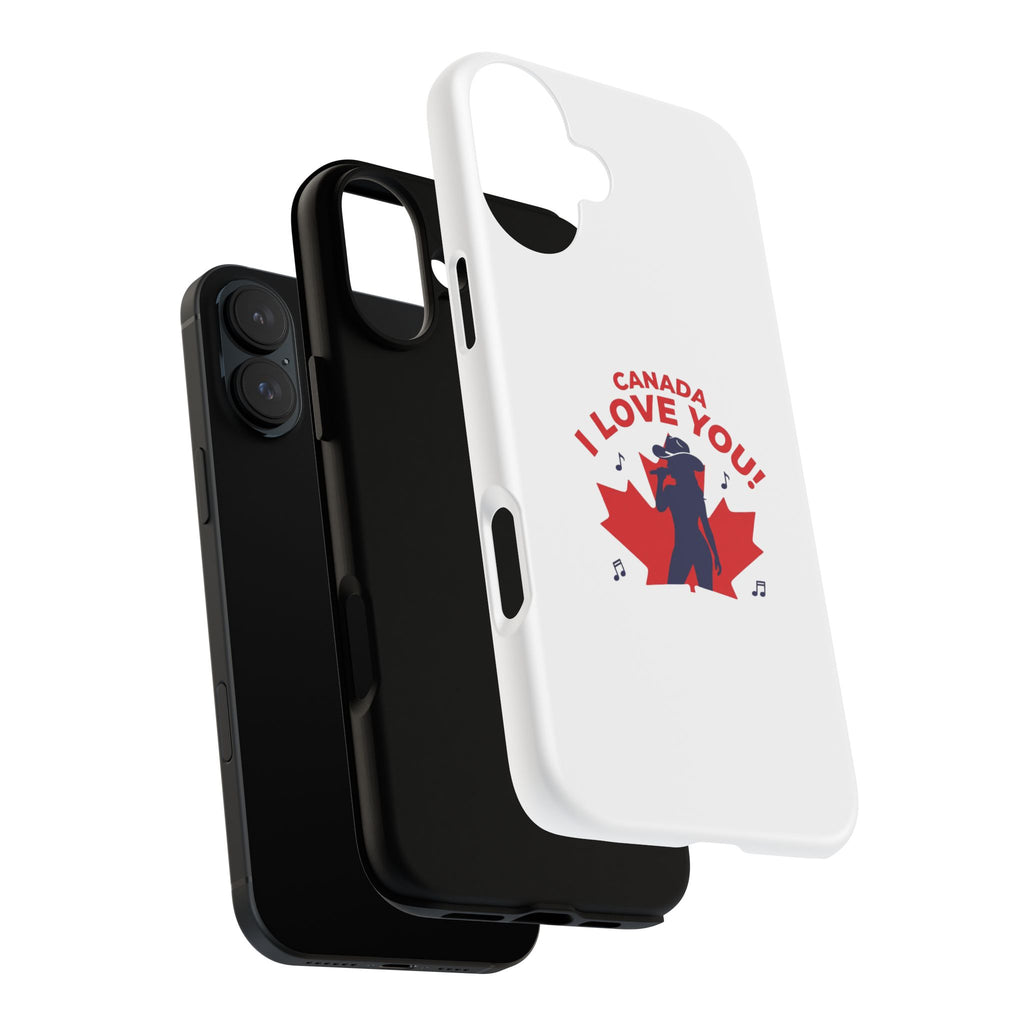 Canada I Love You Phone Case — Maple Leaf Singing Moose Patriotic iPhone Cover