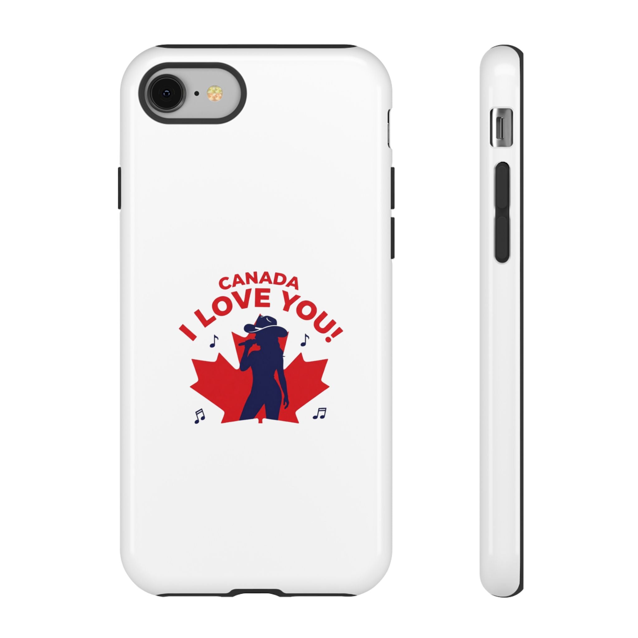 Canada I Love You Phone Case — Maple Leaf Singing Moose Patriotic iPhone Cover