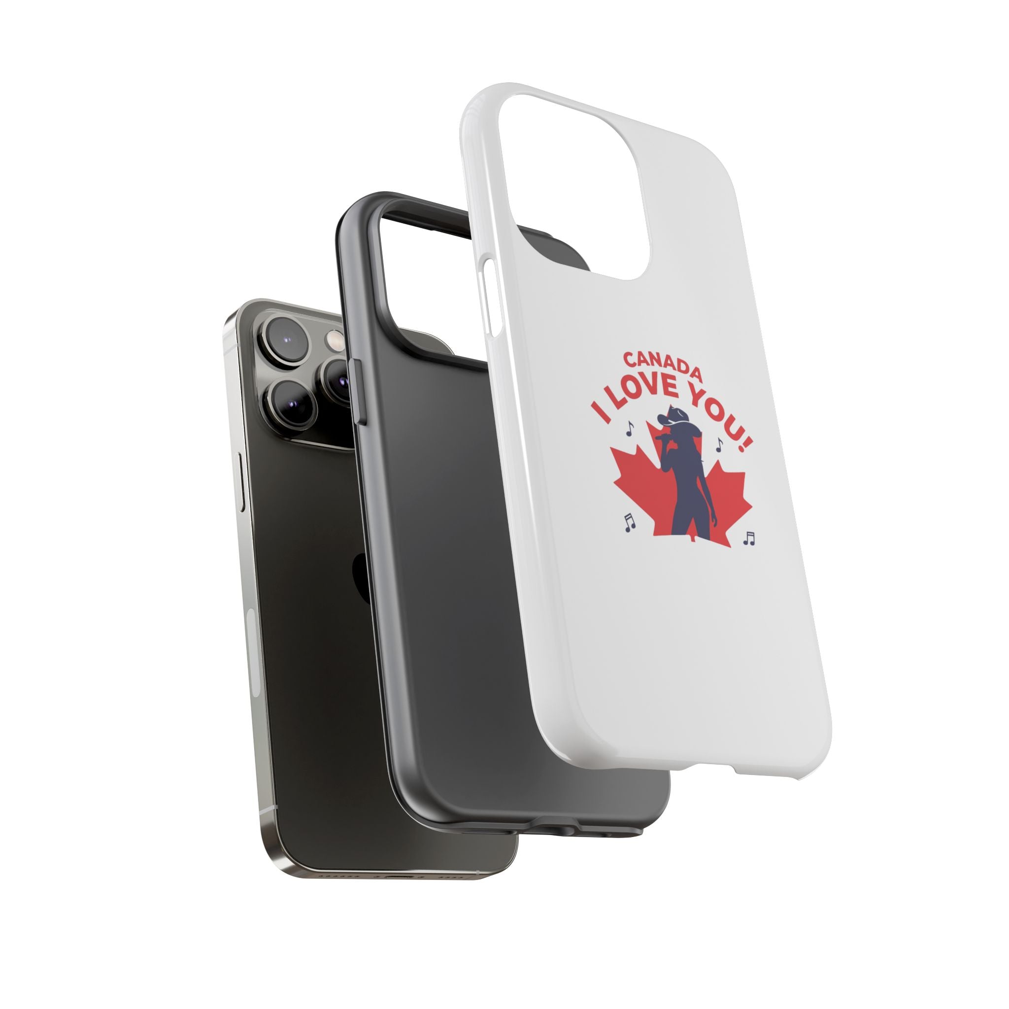 Canada I Love You Phone Case — Maple Leaf Singing Moose Patriotic iPhone Cover
