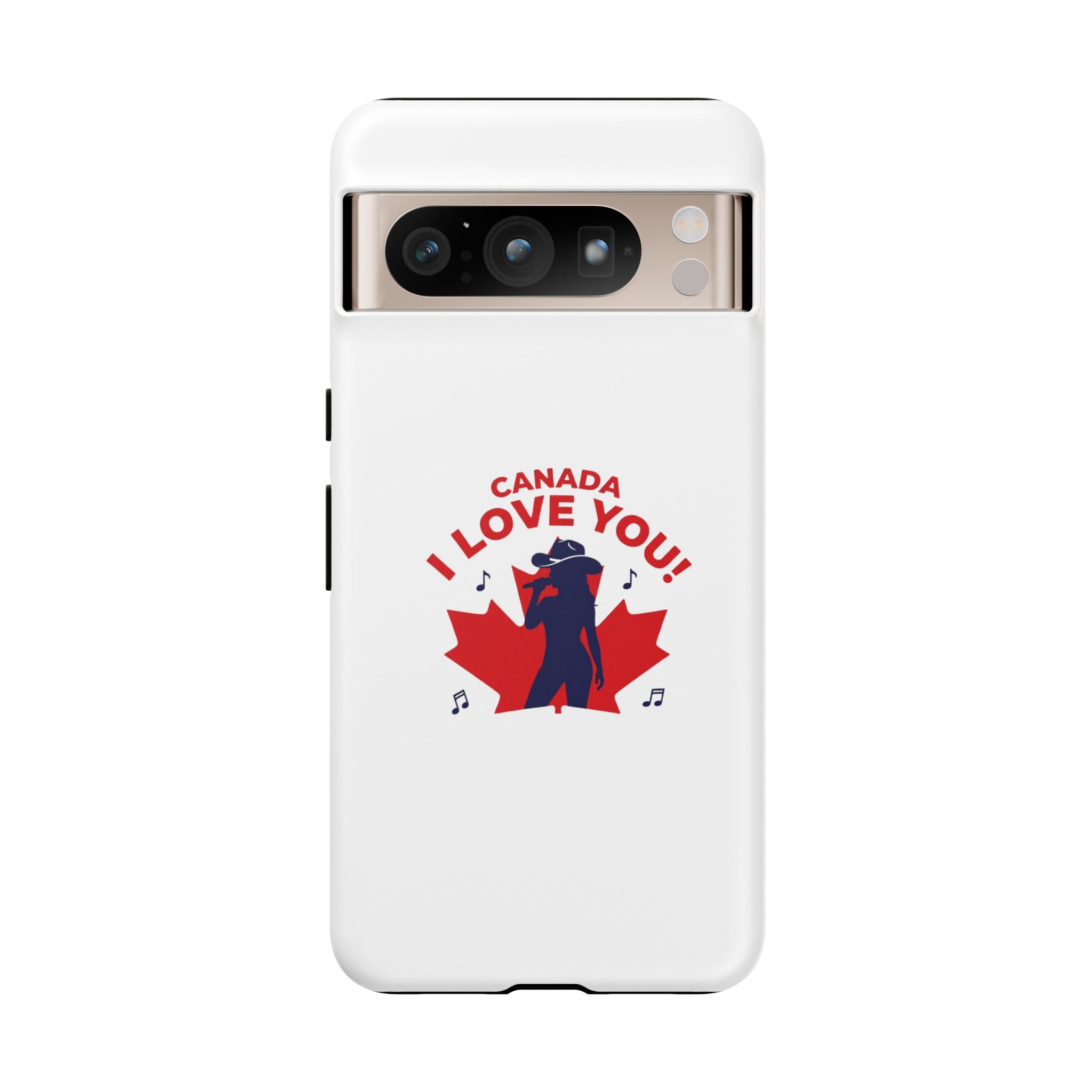 Canada I Love You Phone Case — Maple Leaf Singing Moose Patriotic iPhone Cover