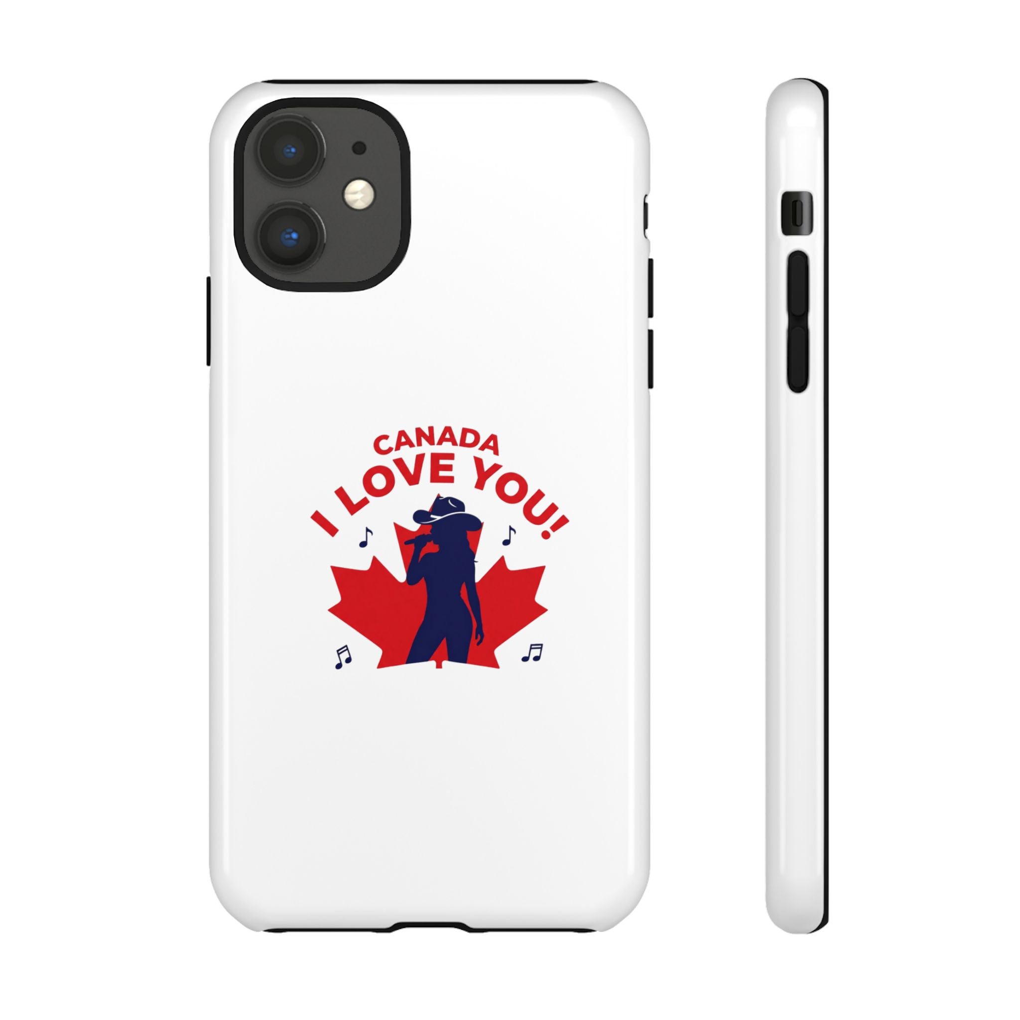 Canada I Love You Phone Case — Maple Leaf Singing Moose Patriotic iPhone Cover