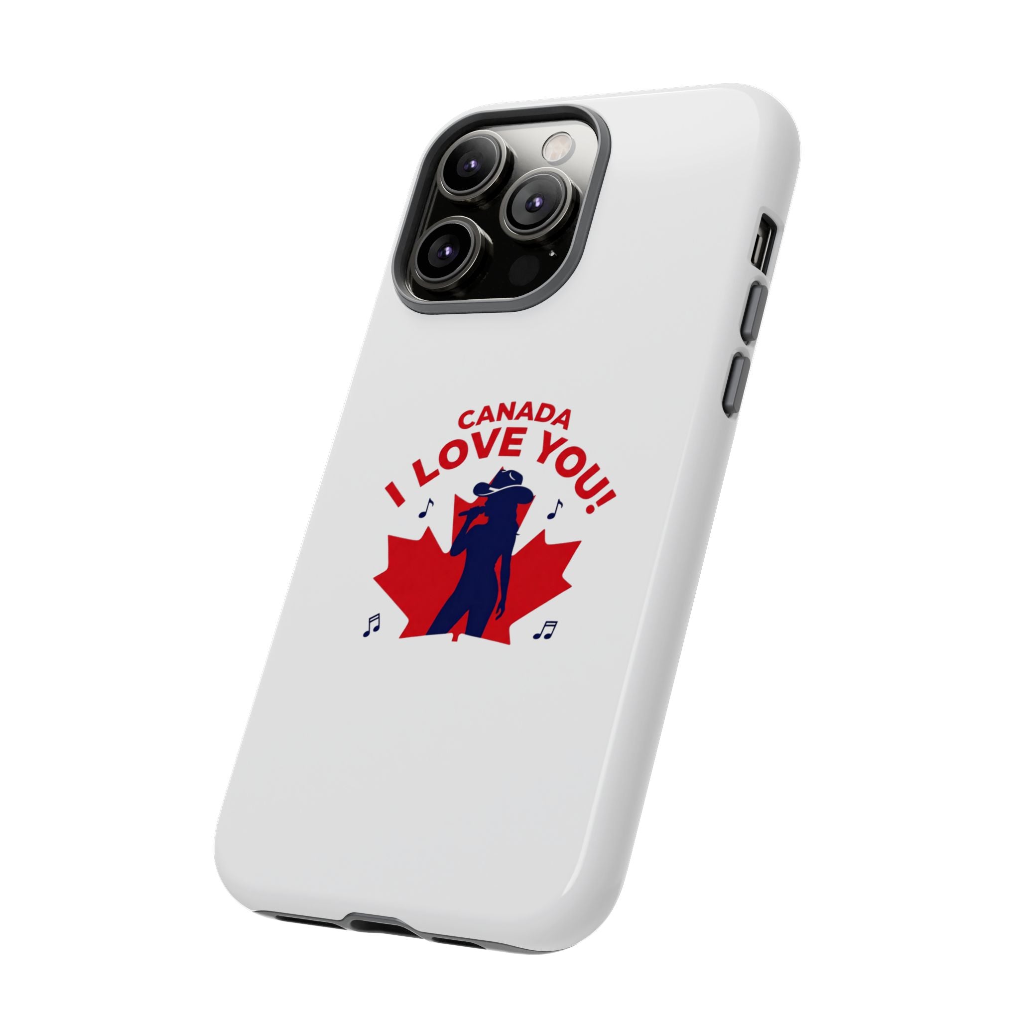 Canada I Love You Phone Case — Maple Leaf Singing Moose Patriotic iPhone Cover