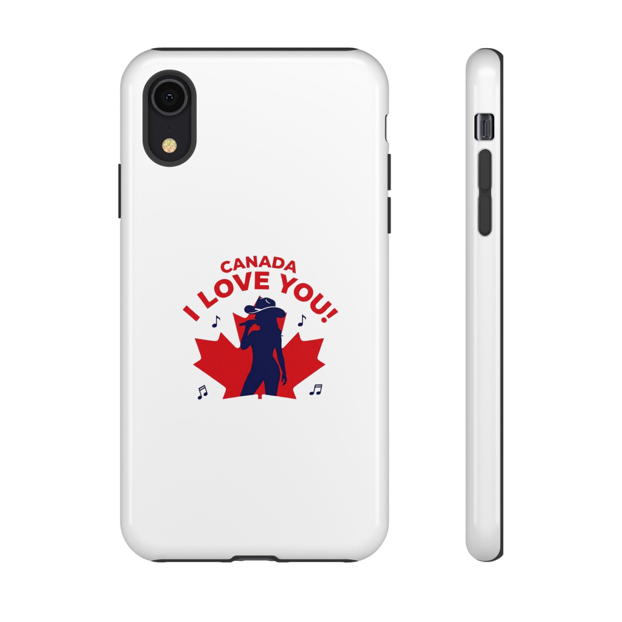 Canada I Love You Phone Case — Maple Leaf Singing Moose Patriotic iPhone Cover
