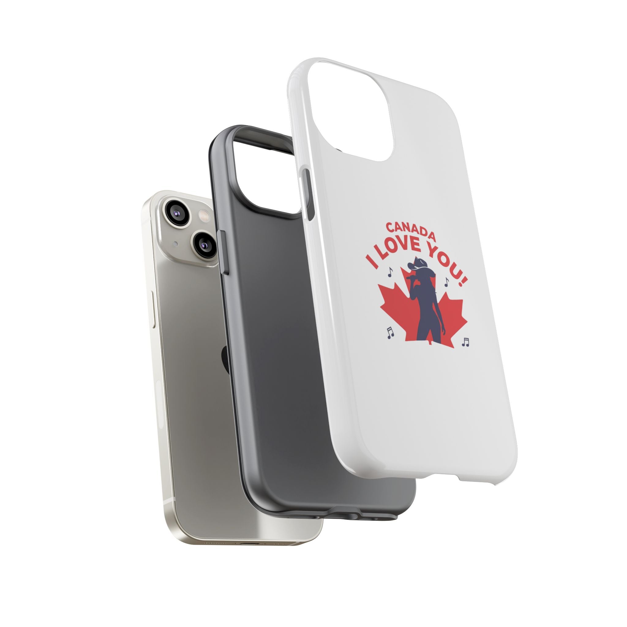 Canada I Love You Phone Case — Maple Leaf Singing Moose Patriotic iPhone Cover