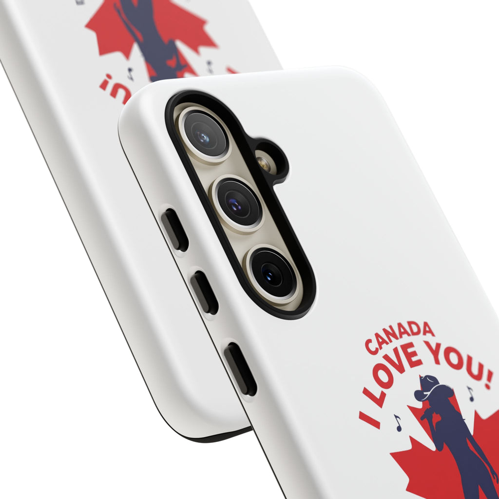 Canada I Love You Phone Case — Maple Leaf Singing Moose Patriotic iPhone Cover