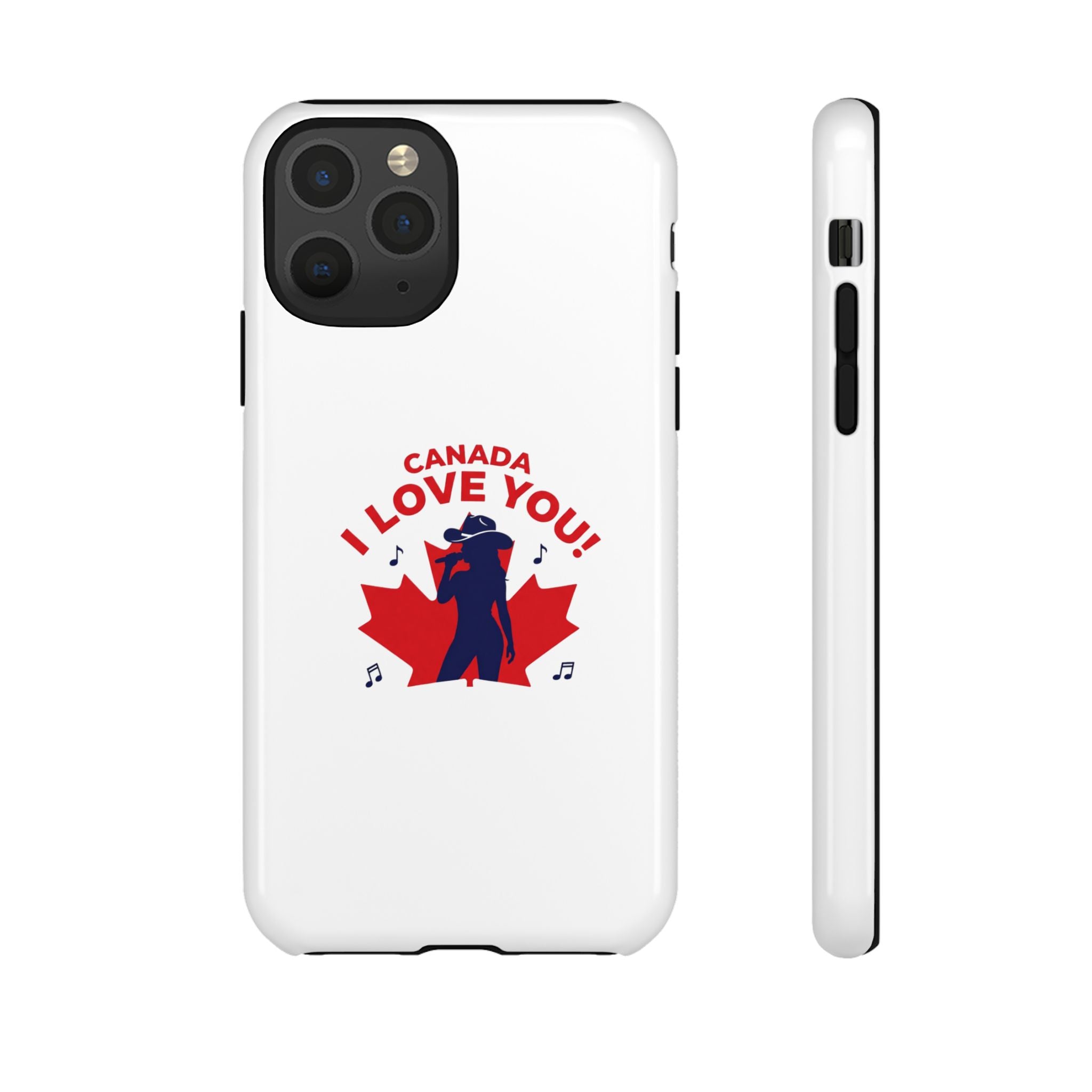 Canada I Love You Phone Case — Maple Leaf Singing Moose Patriotic iPhone Cover
