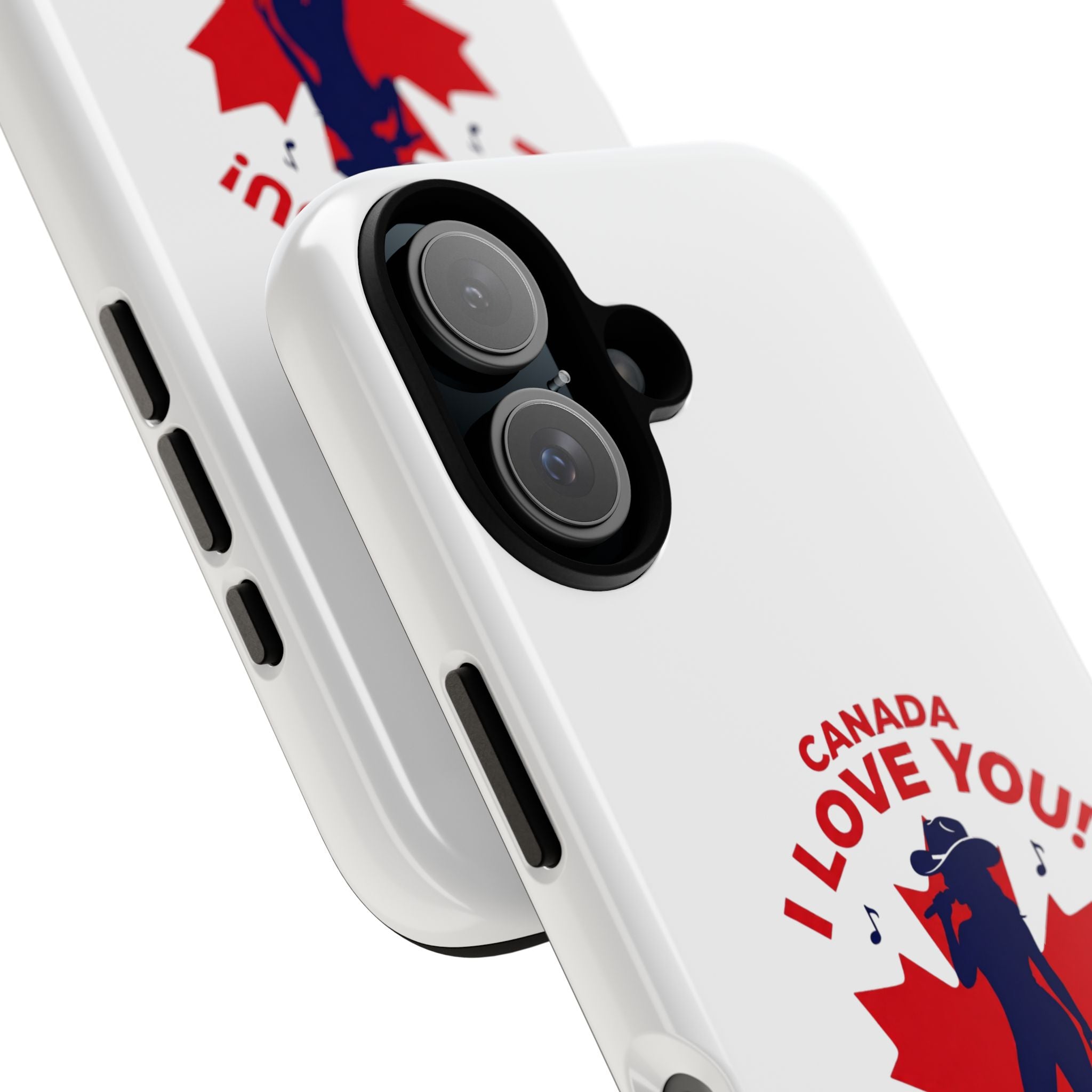 Canada I Love You Phone Case — Maple Leaf Singing Moose Patriotic iPhone Cover