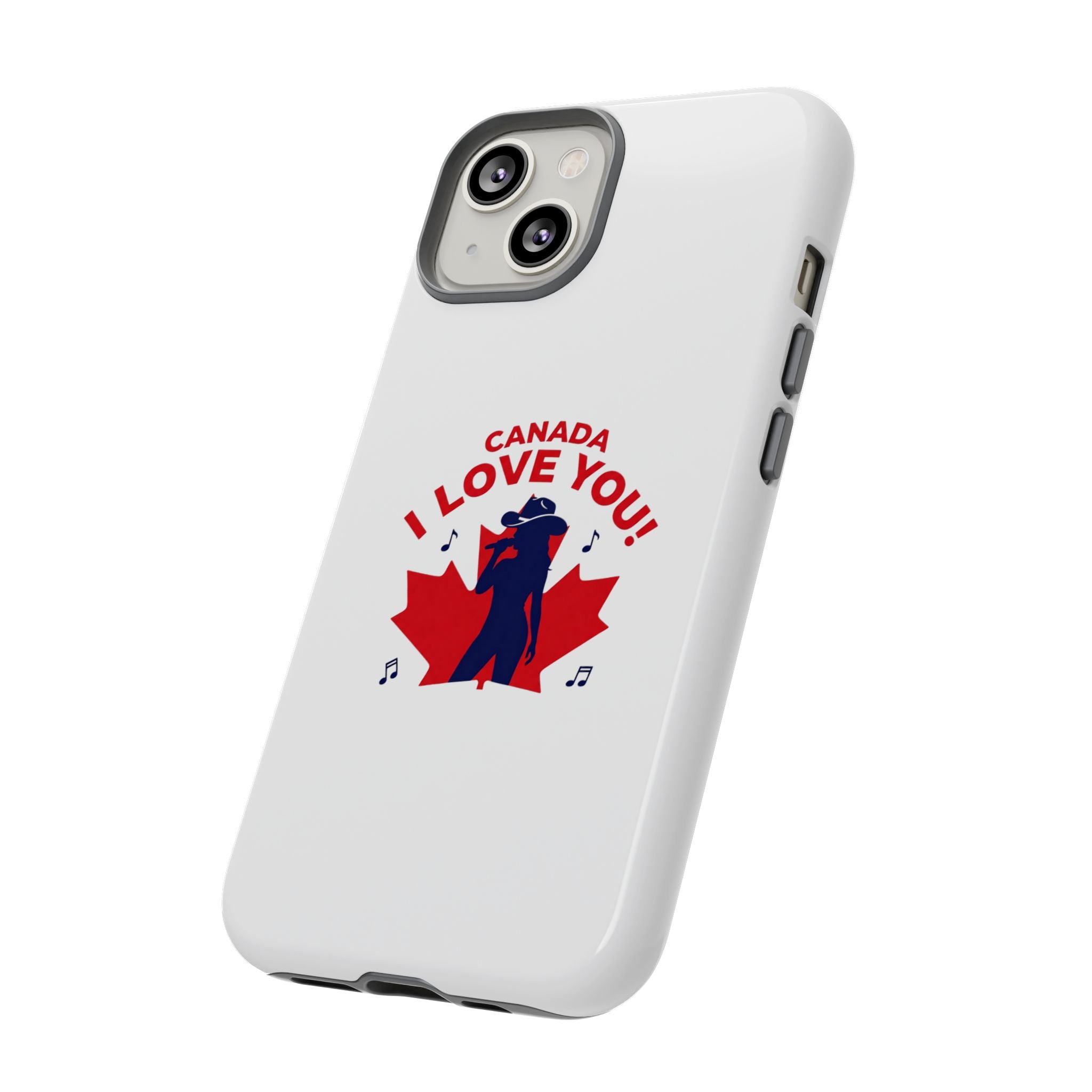 Canada I Love You Phone Case — Maple Leaf Singing Moose Patriotic iPhone Cover