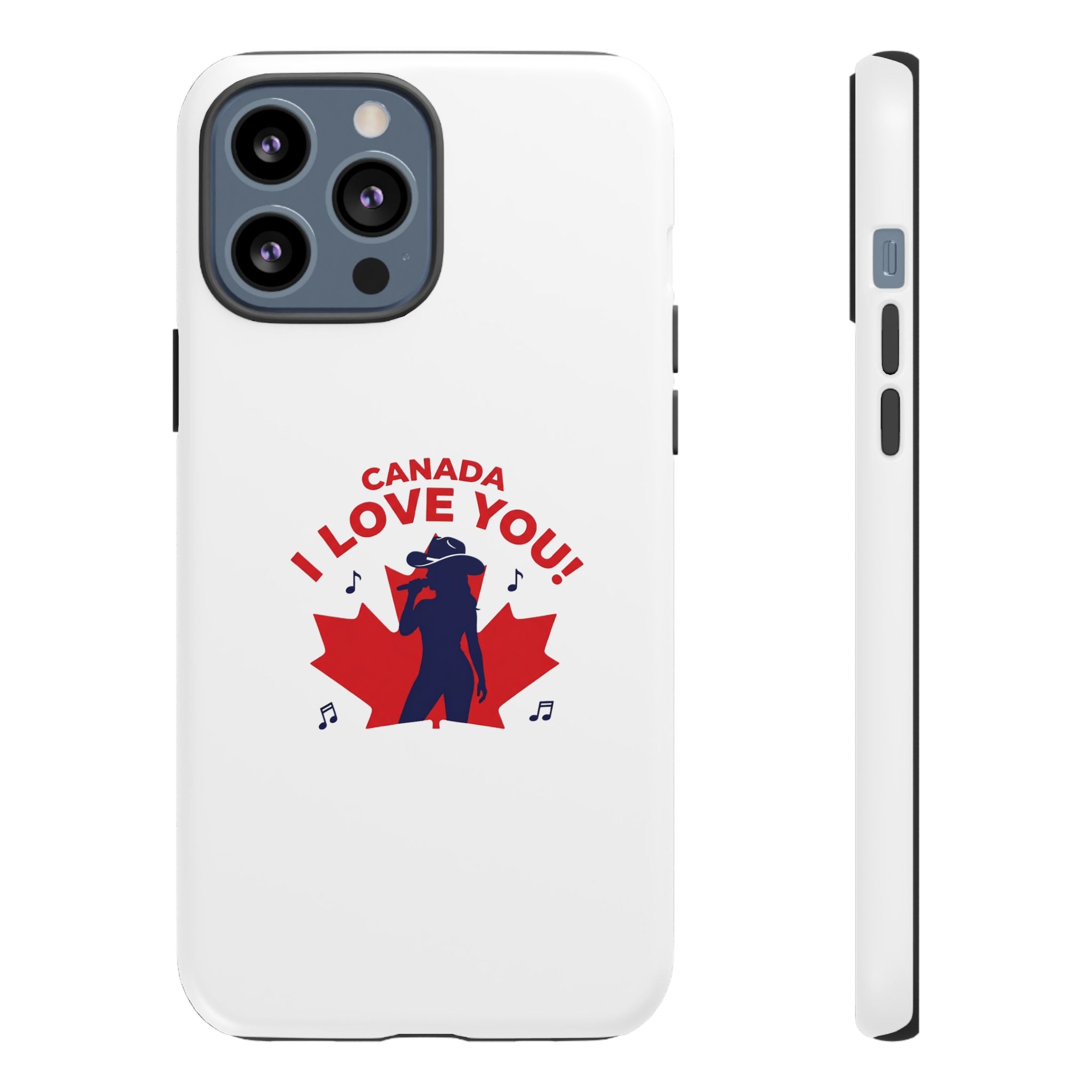 Canada I Love You Phone Case — Maple Leaf Singing Moose Patriotic iPhone Cover