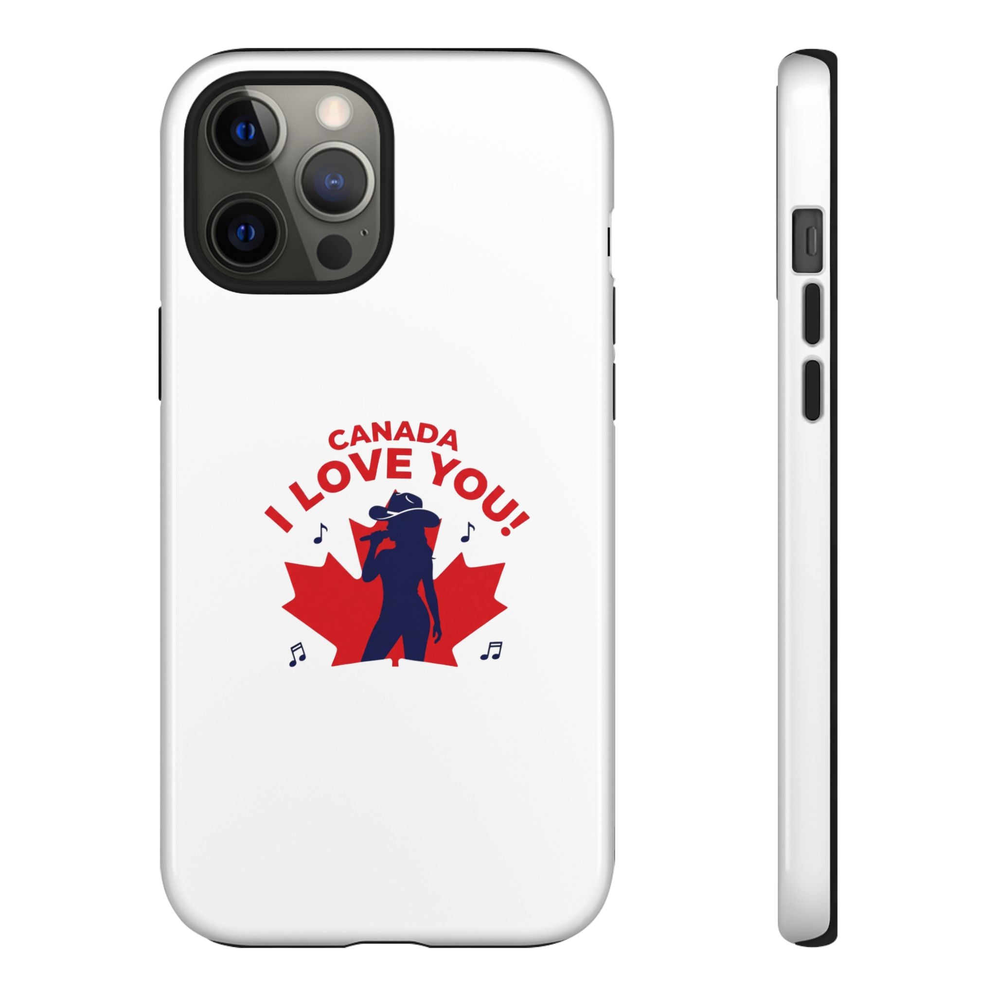 Canada I Love You Phone Case — Maple Leaf Singing Moose Patriotic iPhone Cover