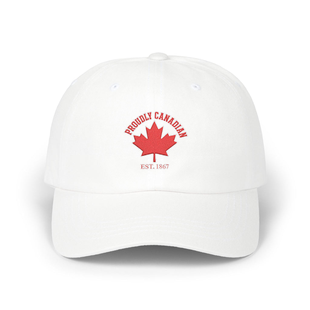 Dad Cap — Proudly Canadian Maple Leaf "Est. 1867" Embroidered Baseball Hat