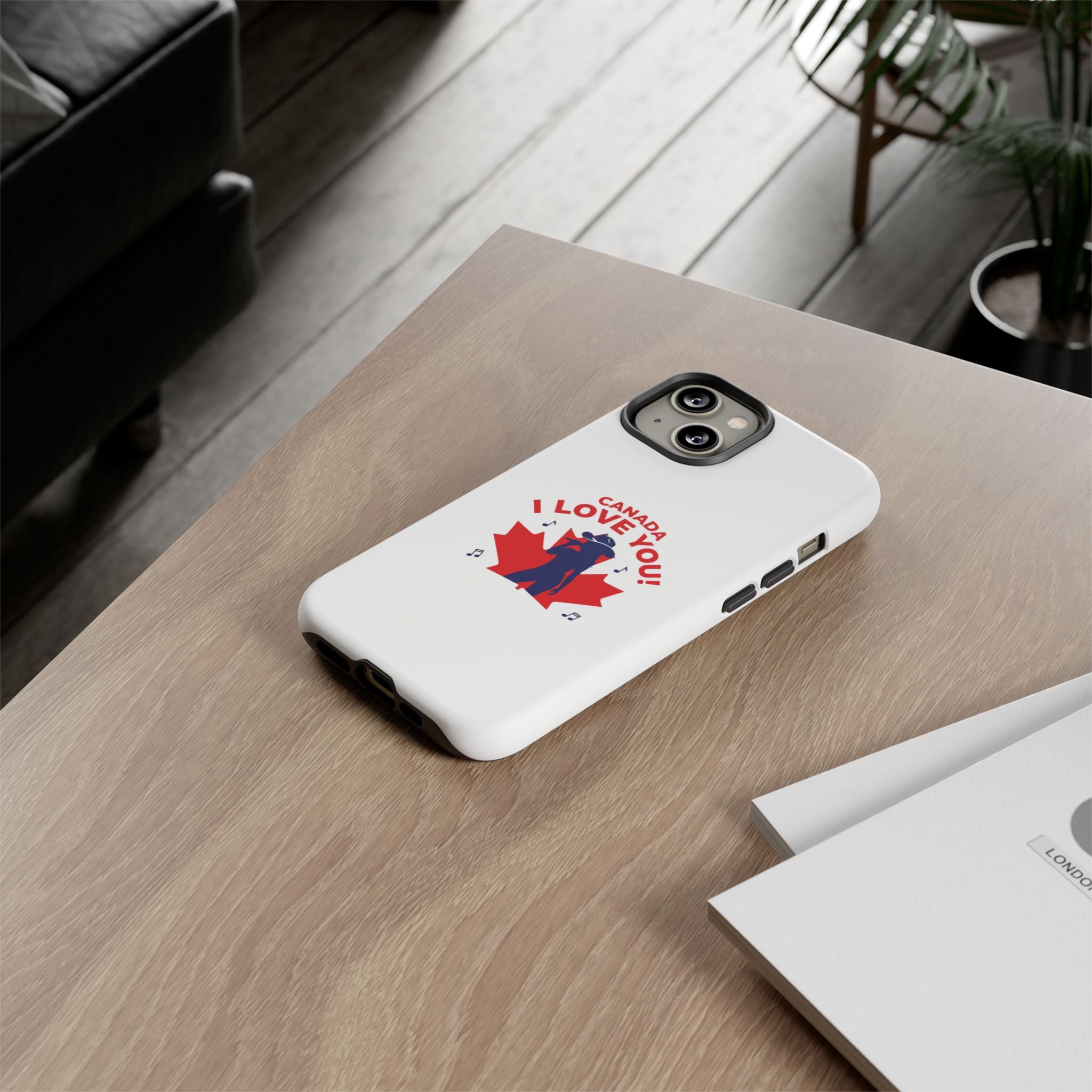 Canada I Love You Phone Case — Maple Leaf Singing Moose Patriotic iPhone Cover