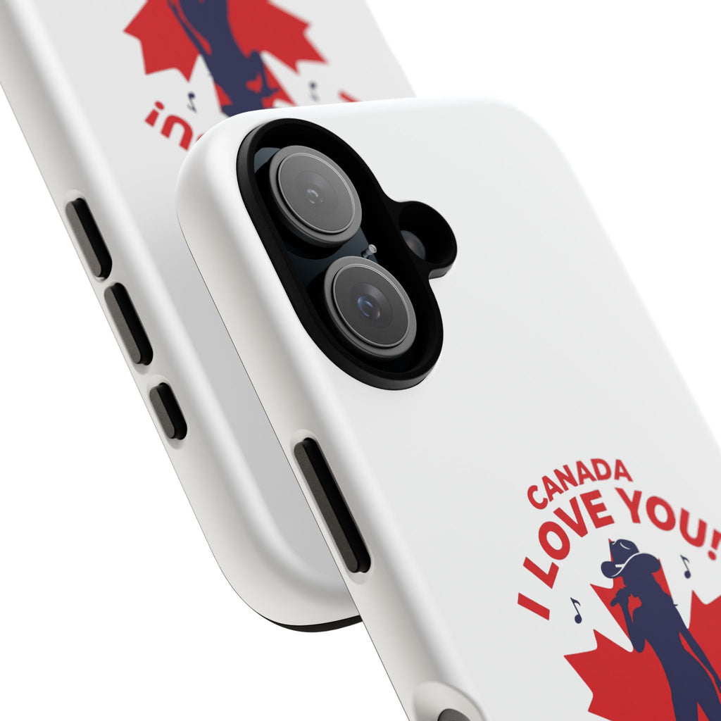 Canada I Love You Phone Case — Maple Leaf Singing Moose Patriotic iPhone Cover