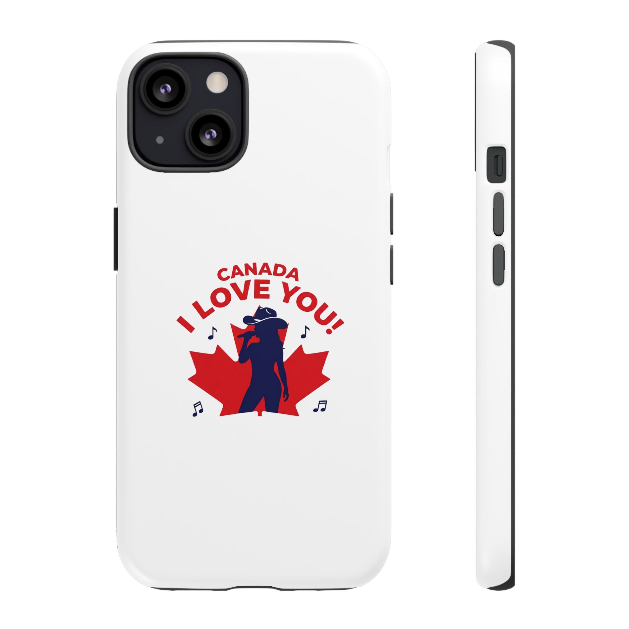 Canada I Love You Phone Case — Maple Leaf Singing Moose Patriotic iPhone Cover