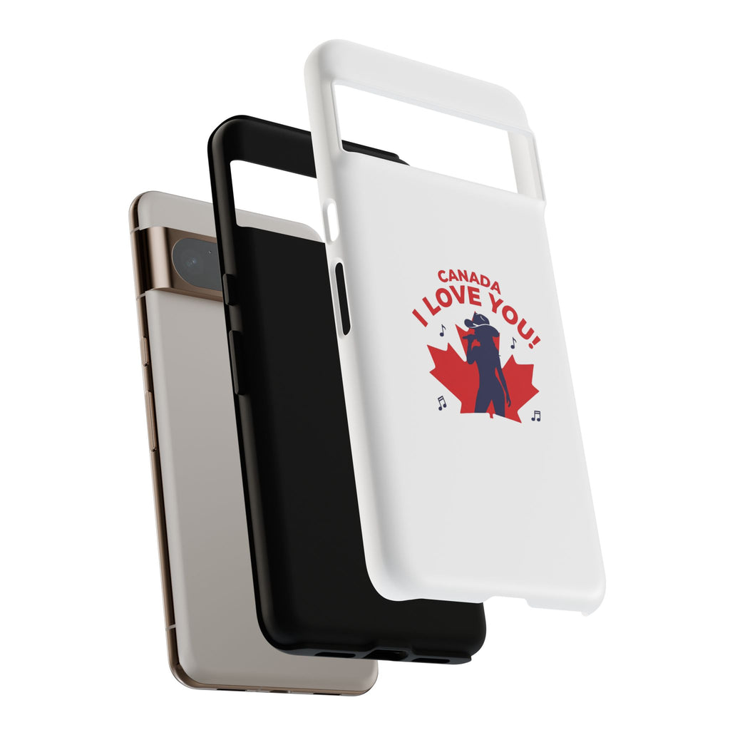 Canada I Love You Phone Case — Maple Leaf Singing Moose Patriotic iPhone Cover
