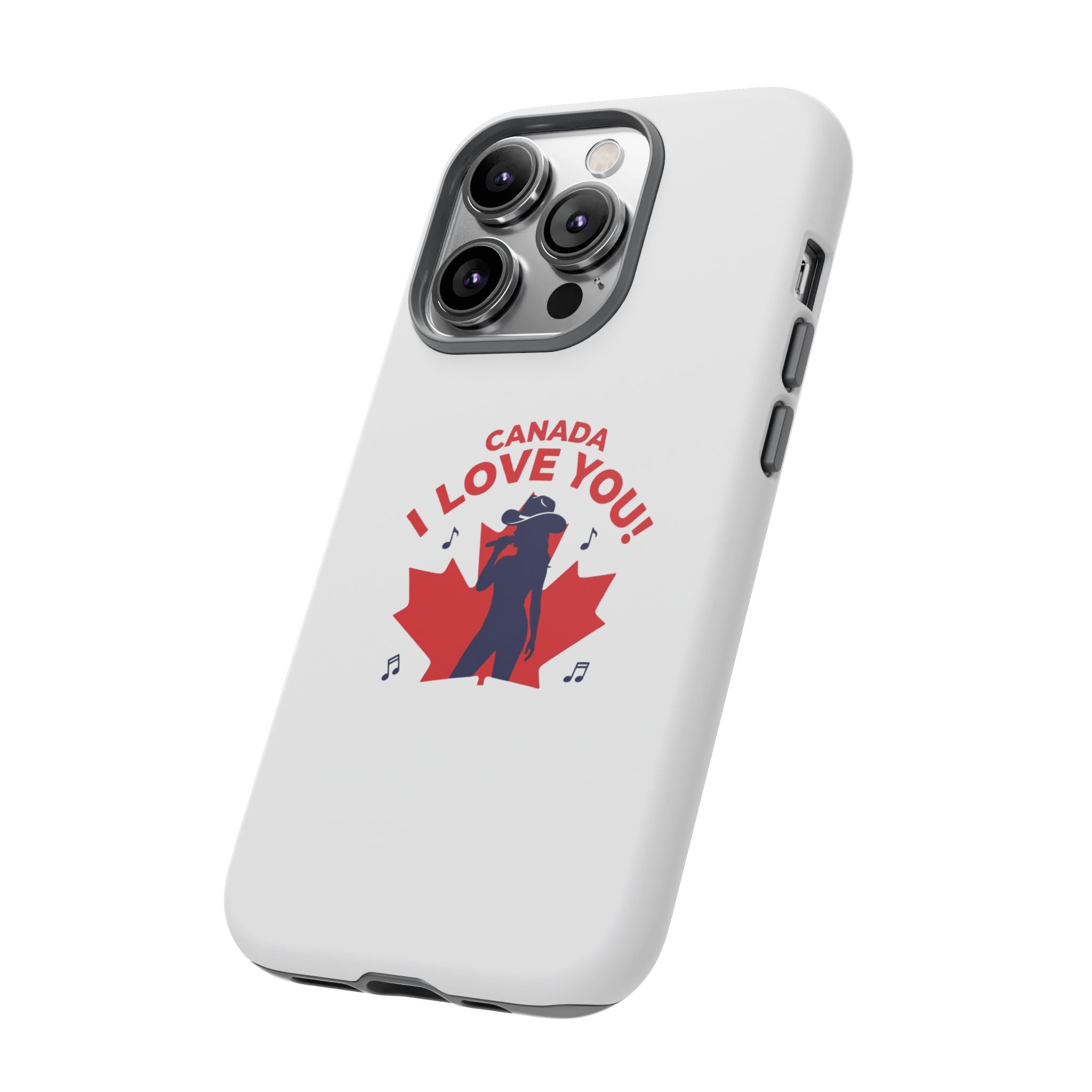 Canada I Love You Phone Case — Maple Leaf Singing Moose Patriotic iPhone Cover