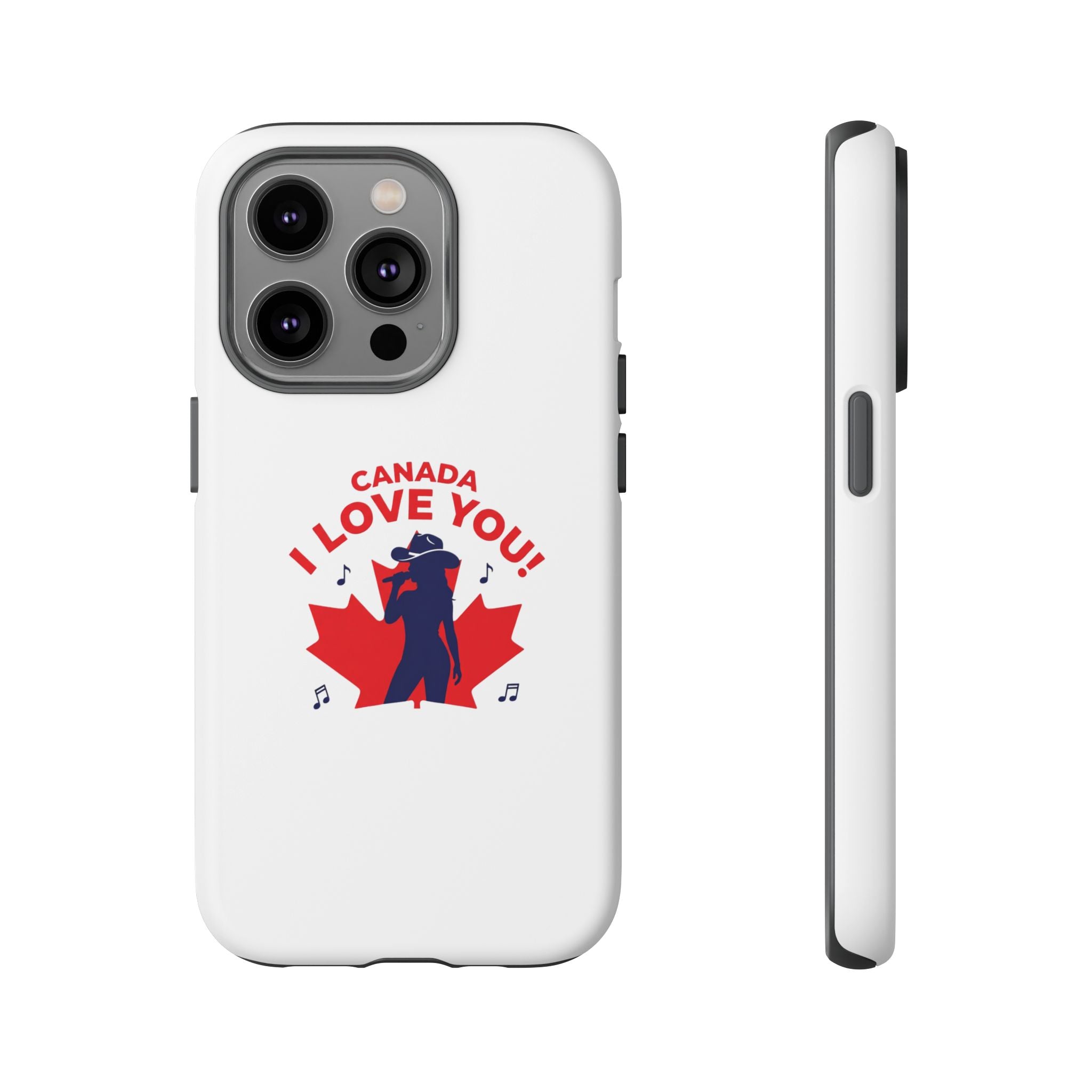 Canada I Love You Phone Case — Maple Leaf Singing Moose Patriotic iPhone Cover