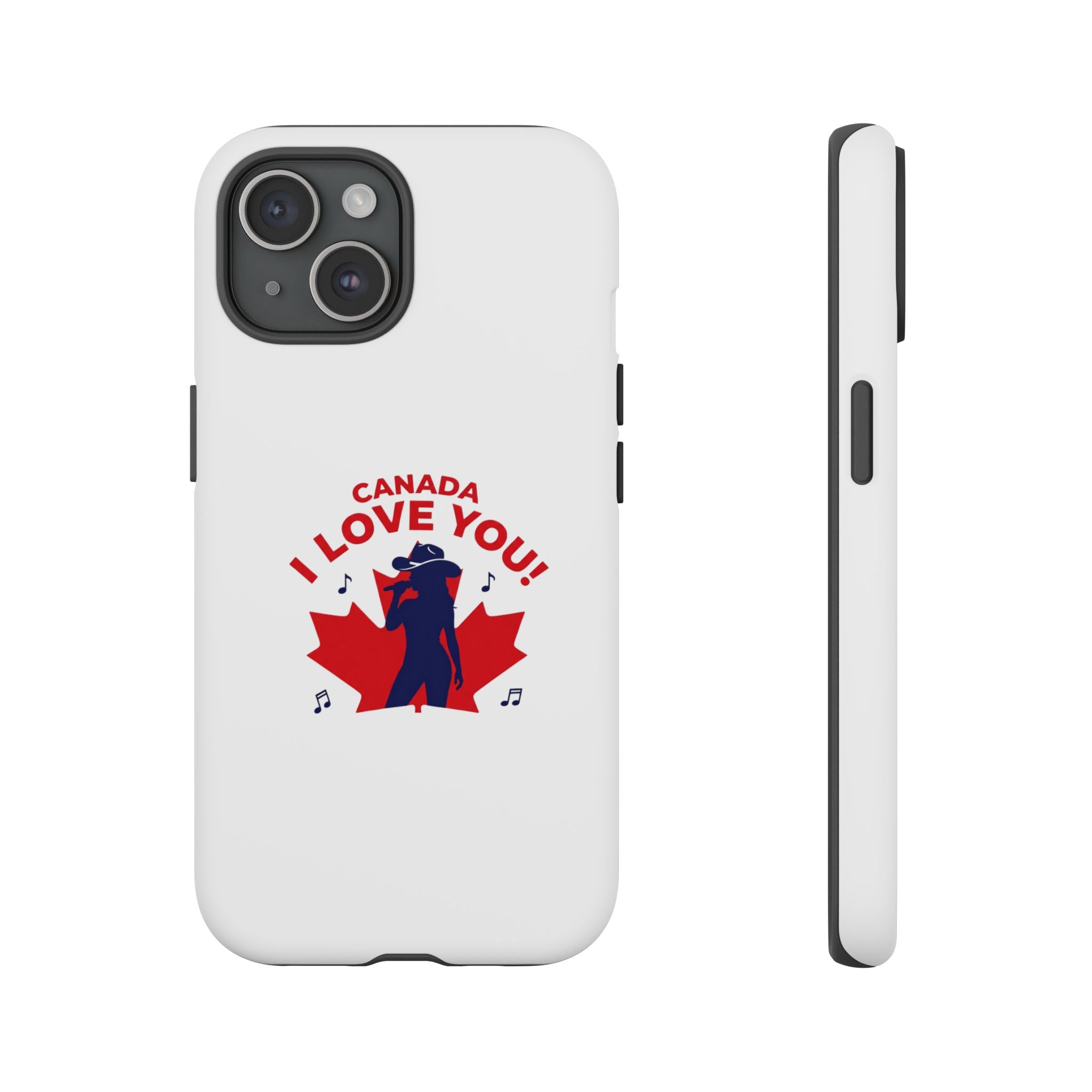 Canada I Love You Phone Case — Maple Leaf Singing Moose Patriotic iPhone Cover