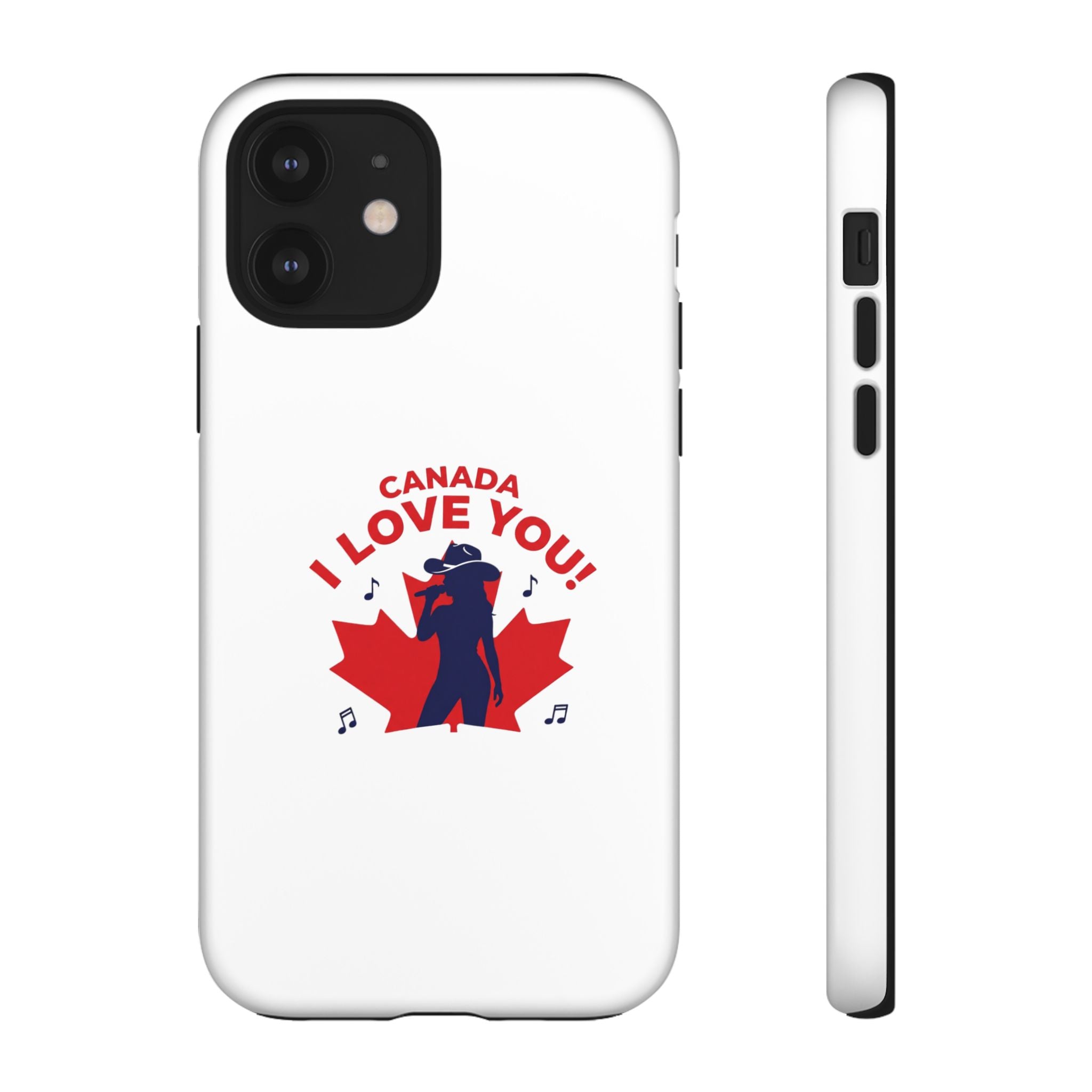 Canada I Love You Phone Case — Maple Leaf Singing Moose Patriotic iPhone Cover