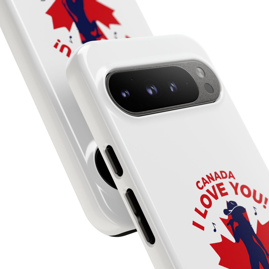 Canada I Love You Phone Case — Maple Leaf Singing Moose Patriotic iPhone Cover