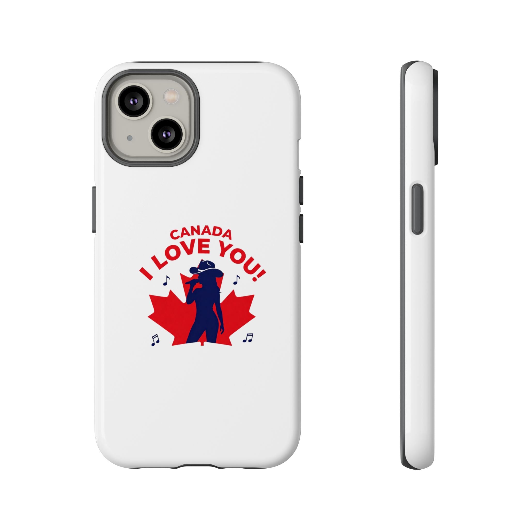 Canada I Love You Phone Case — Maple Leaf Singing Moose Patriotic iPhone Cover
